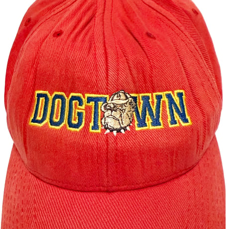 【USED】90's DOGTOWN Classic College Style Bulldog Cap