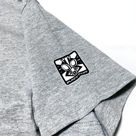 【USED】90'S-00'S BLACK FLYS LADY PRINT T-SHIRT GREY