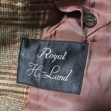 【USED】70'S WOOL CHECK TAILORED JACKET