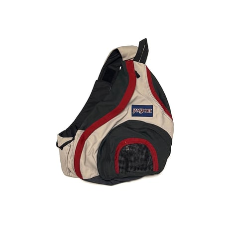 【USED】90's-00's JANSPORT Sling backpack Gray×Red×Beige
