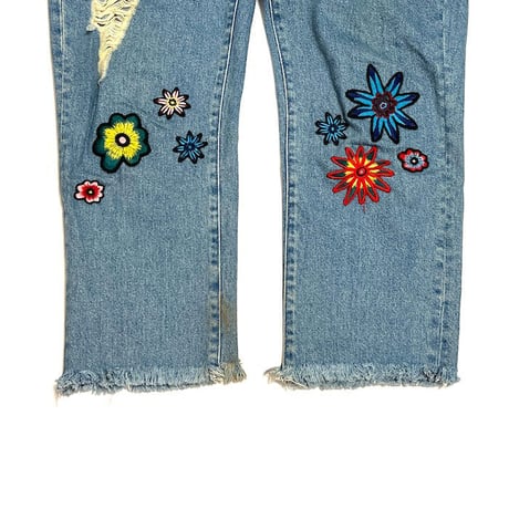 【USED】HOUSE OF HOLLAND 2015SS HIPPIE DAMAGE DENIM PANTS