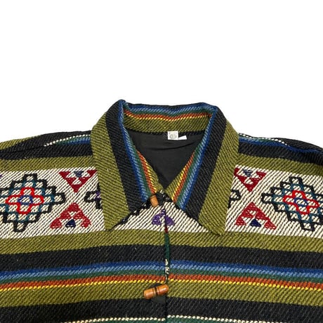 【USED】80'S-90'S NEPAL YAK WOOL MULTICOLOR BOHO JACKET