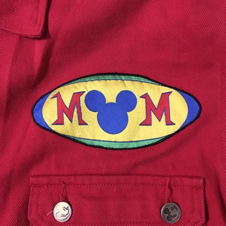 【USED】80'S DISNEY MICKEY & CO DENIM JACKET RED
