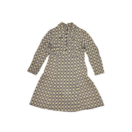 【USED】70'S RETRO FLOWER JACQUARD DRESS