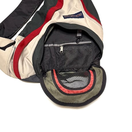 【USED】90's-00's JANSPORT Sling backpack Gray×Red×Beige