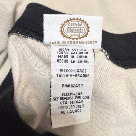 【USED】00's Nintendo Super Paper Mario Ringer T-shirt