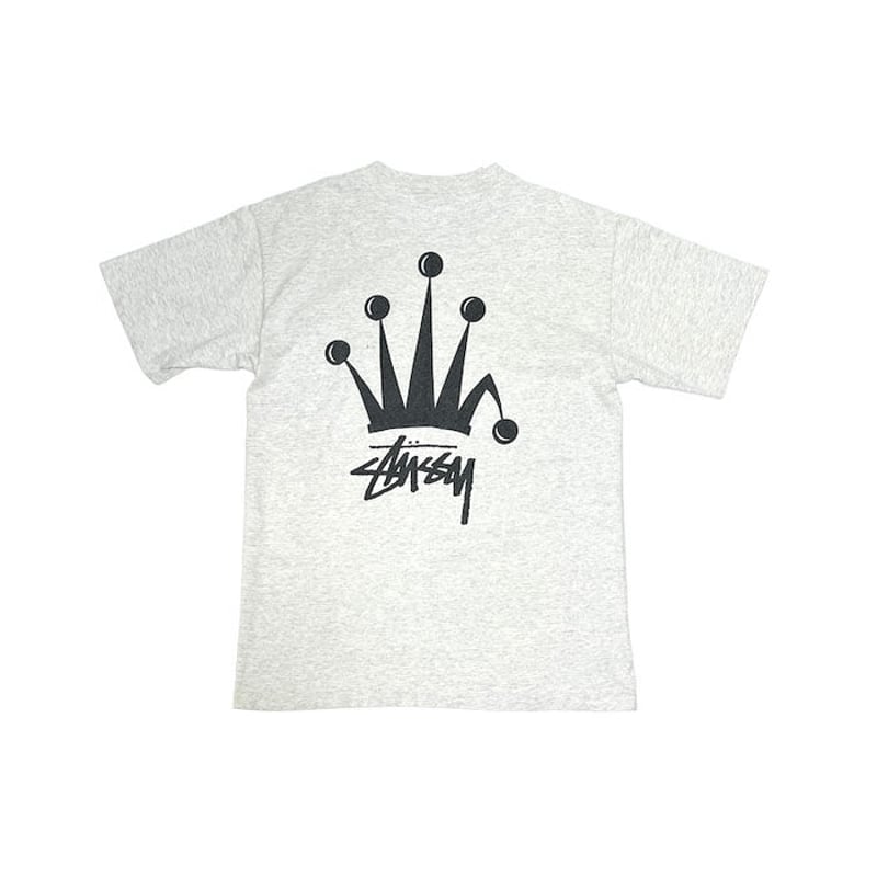 80s old stussy clown print tee 王冠　黒タグ