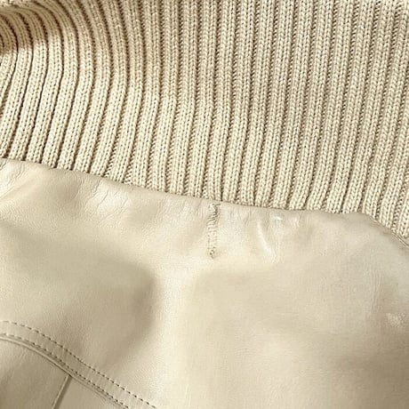 【USED】80'S WOODHOUSE LEATHER × KNIT BLOUSON