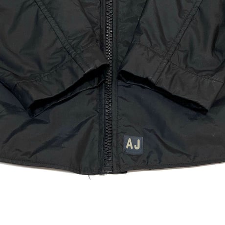 【USED】90'S ARMANI JEANS BLACK NYLON JACKET