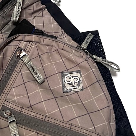 【USED】00's Ocean Pacific OP LATTICE CHECK SLING BAG