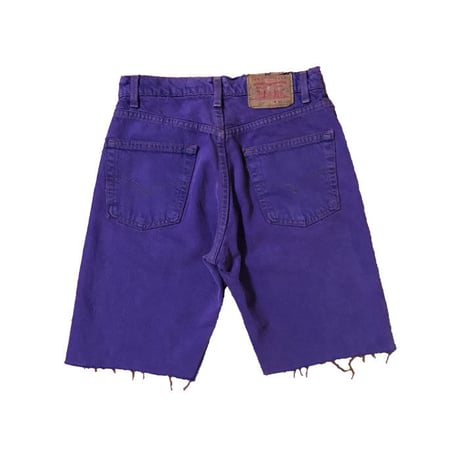 【USED】LEVI'S CUT OFF DENIM SHORTS PURPLE