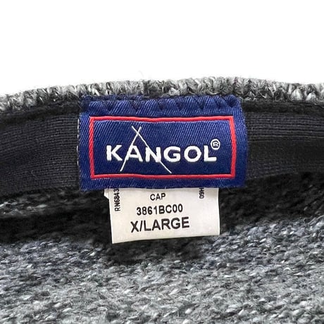 【USED】00'S KANGOL KNIT HUNTING CAP MARBLED GRAY