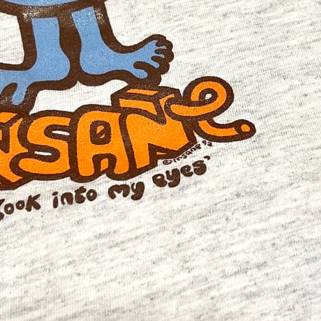 【USED】90's insane Look into my eyes T-SHIRT GRAY