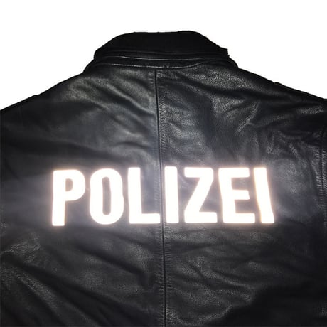 【USED】GERMAN POLICE LEATHER JACKET BLACK
