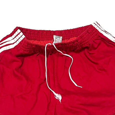 【USED】80's adidas RUNNING COTTON SHORTS RED MADE IN WEST-GERMANY