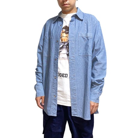 【USED】90'S W.&L.T. JEANS DENIM SHIRT