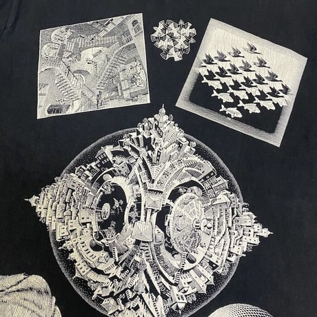 【USED】90'S M.C. ESCHER MULTI PRINT T-SHIRT