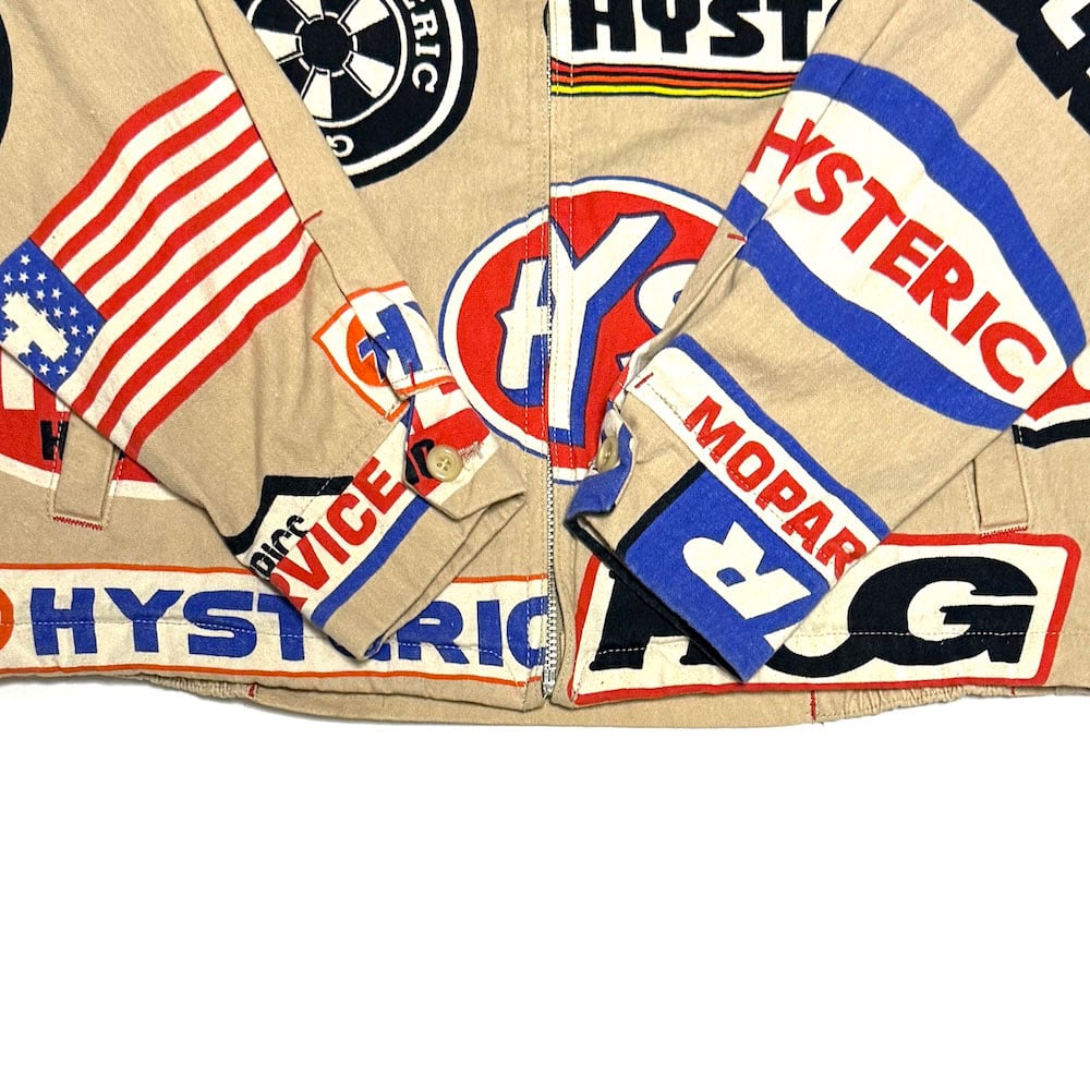 USED】90's HYSTERIC GLAMOUR Signboard Print Zip