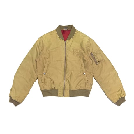 【USED】00's 55DSL Diesel "REVOLTE" MA-1 Bomber Jacket Sand Beige
