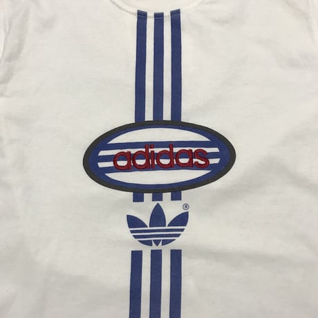 【USED】90'S  ADIDAS 3-STRIPE & TREFOIL T-SHIRT