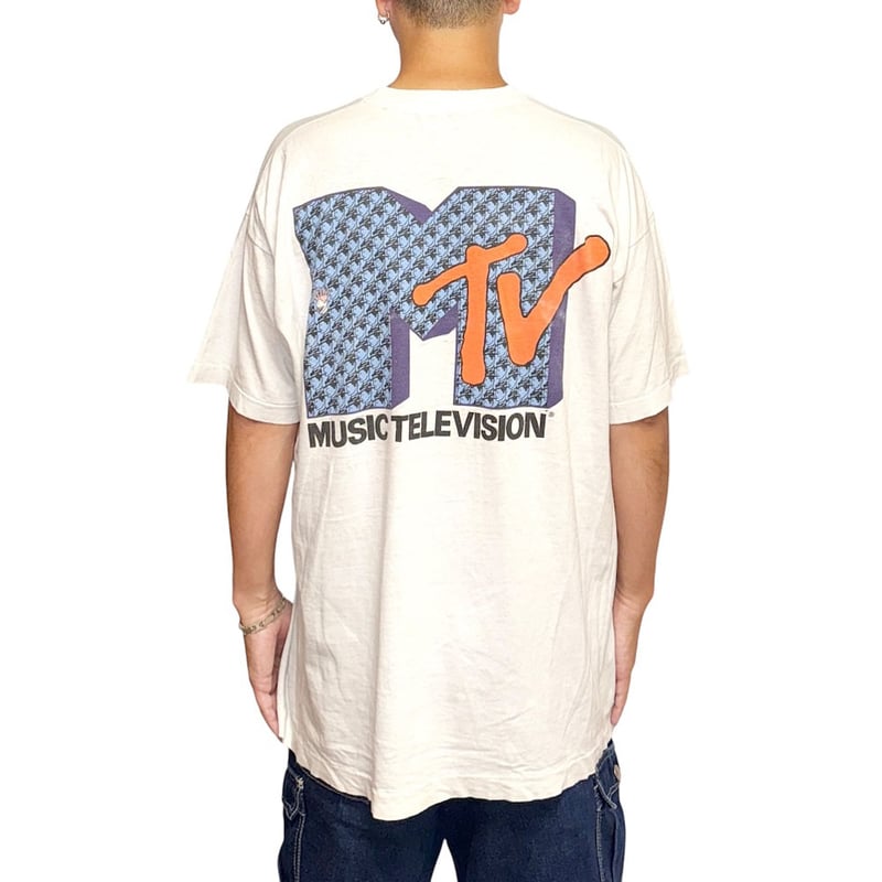 USED】90's MTV Mohawk Punk Double Sided T-shirt