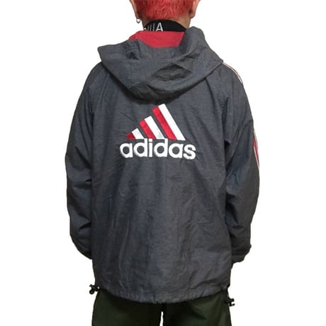 【USED】90'S ADIDAS NYLON ZIP-UP HOODIE