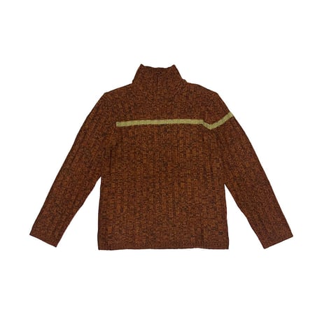 【USED】90's-00's DKNY HI-NECK LINE KNIT SWEATER