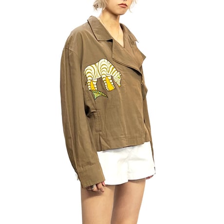 【USED】90'S STANNER ZEBRA(?) APPLIQUE JACKET MADE IN GERMANY