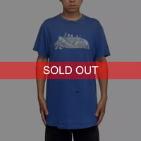 【USED】90's-00's World Industries Devil Logo Skate T-shirt Fade Blue
