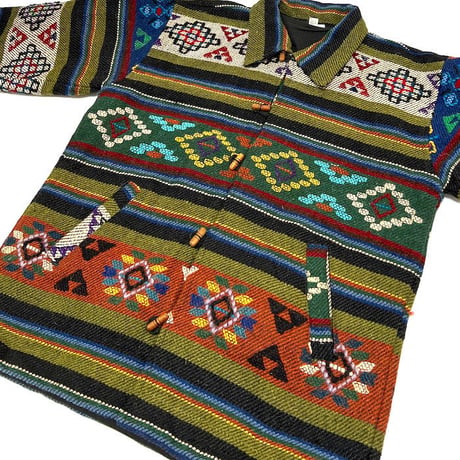 【USED】80'S-90'S NEPAL YAK WOOL MULTICOLOR BOHO JACKET