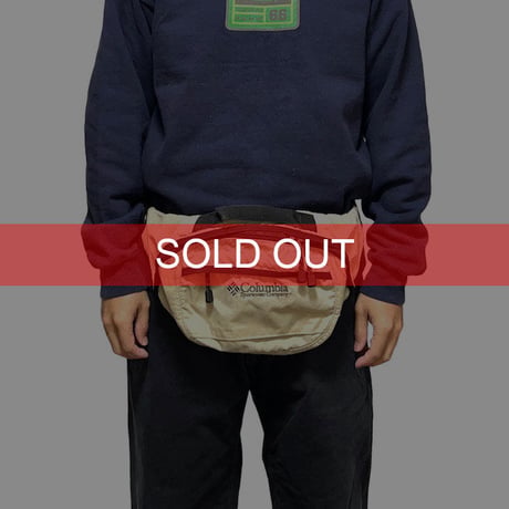 【USED】90'S-00'S COLUMBIA HEXAGON RIP STOP BUMBAG