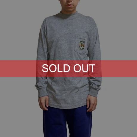 【USED】90'S STUSSY POCKET L/S T-SHIRT