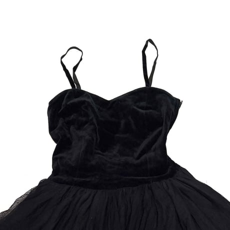 【USED】80's FERRETTI STUDIO BLACK MINI DRESS