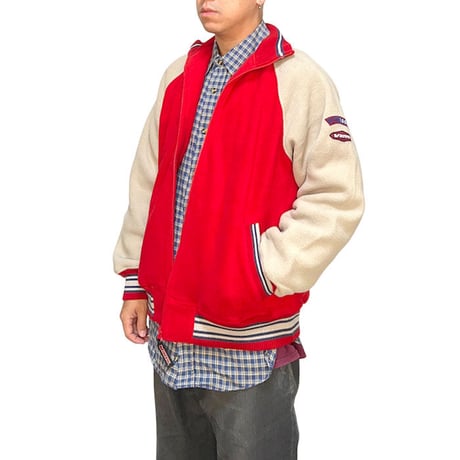 【USED】90'S-00'S VANS FLEECE VARSITY JACKET