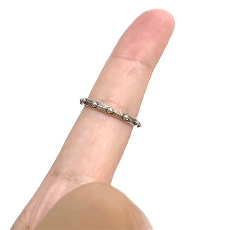 【USED】VINTAGE CHRIST CROSS NARROW RING ITALY