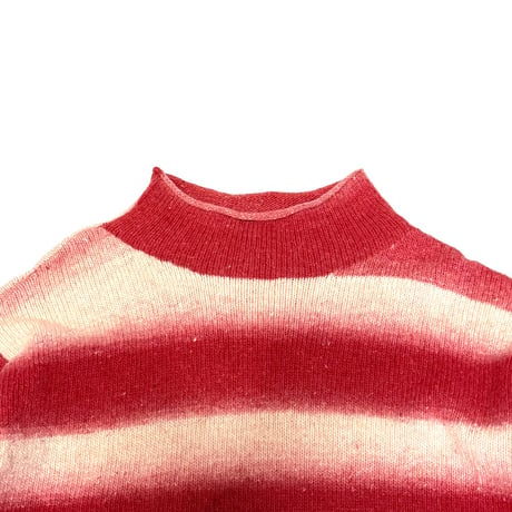 【USED】Vintage OMBRE BORDER ROLL NECK KNIT SWEATER