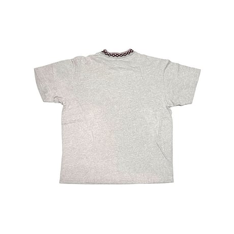 【USED】80'S OLD STUSSY NECK RIB DESIGN T-SHIRT GRAY