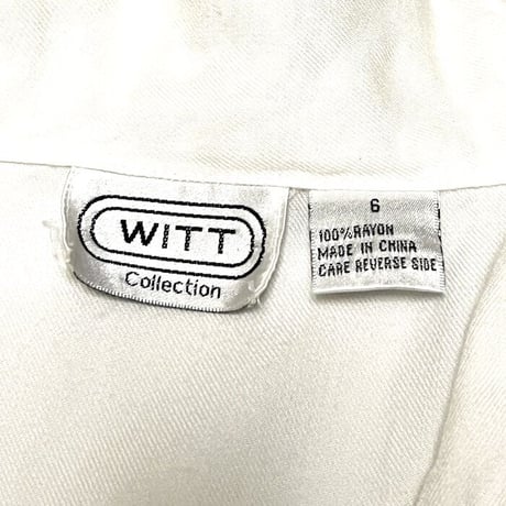 【USED】80'S WITT Collection S/S RAYON BLOUSE