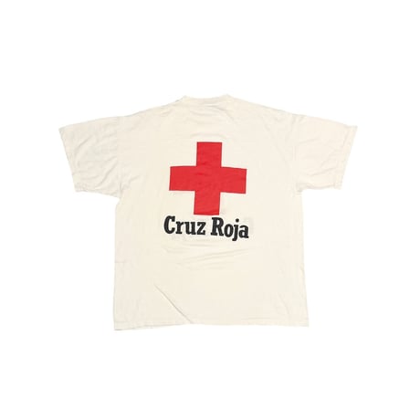 【USED】90's-00's Cruz Roja Red Cross Logo T-shirt