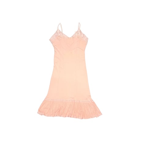 【USED】60's LINGERIE SLIP DRESS PINK BEIGE