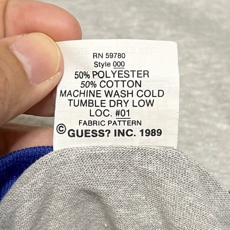 【USED】80'S GUESS RAGLAN SLEEVE T-SHIRT