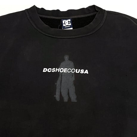 【USED】90's-00's DCSHOECOUSA DC SHOE SKATEBOARDER SILHOUETTE SWEATSHIRT