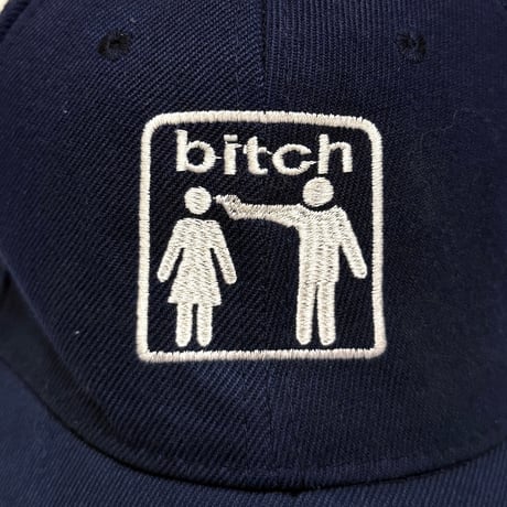 【USED】90's bitch skateboards 6-PANEL CAP NAVY