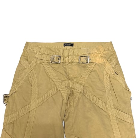 【USED】00's VERSACE BONDAGE BELT PANTS