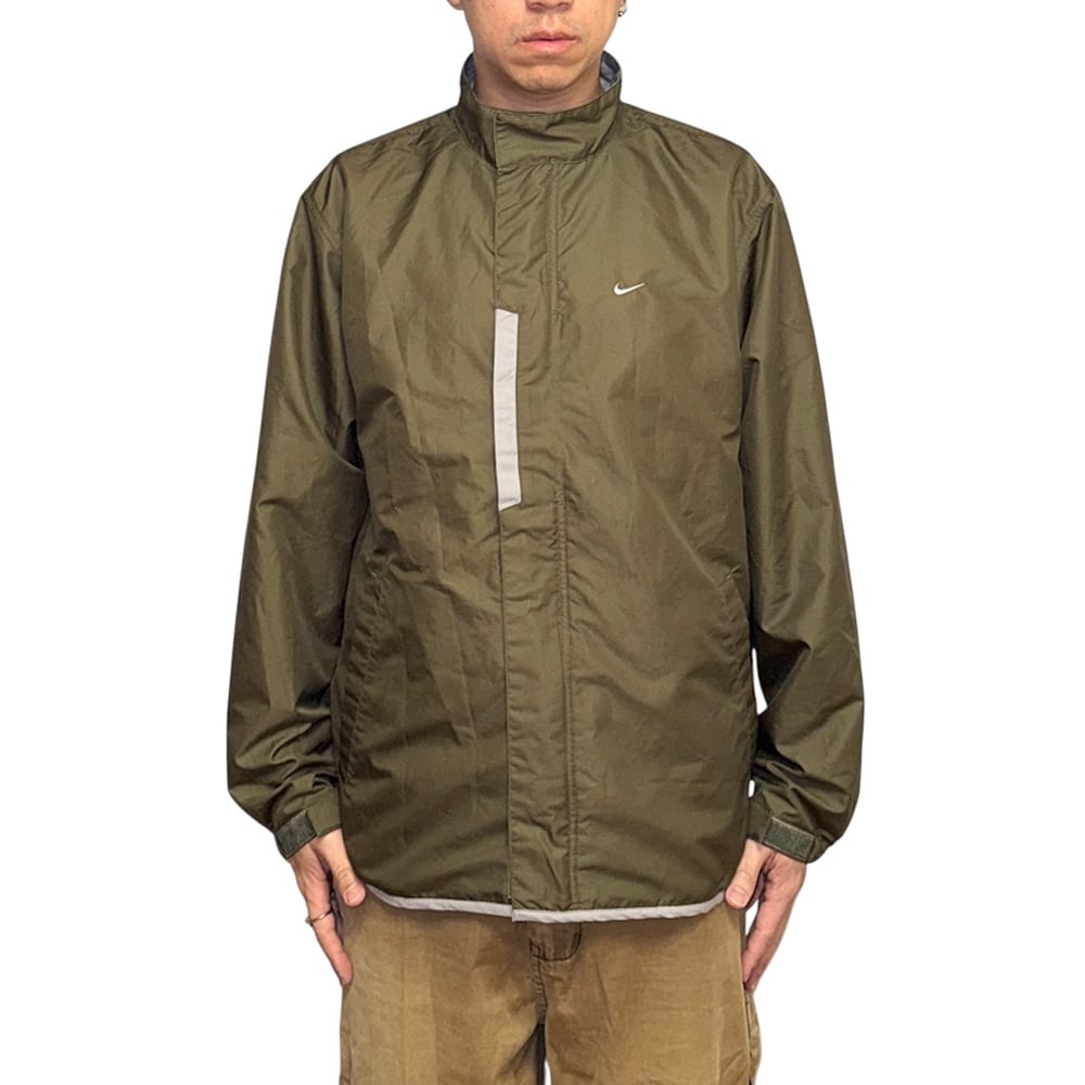 USED】00's NIKE Clima-FIT Olive Nylon Jacket Mi