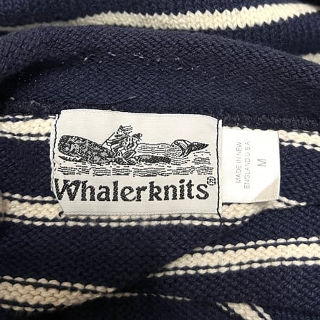 【USED】90's Whaler knits BORDER ROLLNECK COTTON KNIT SWEATER