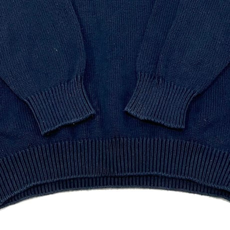 【USED】90'S BURBERRYS COTTON KNIT SWEATER NAVY