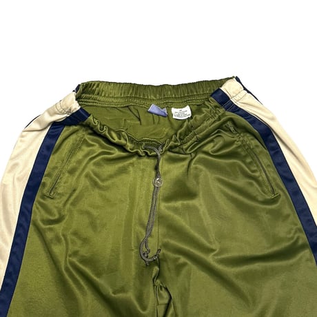 【USED】90's SOLARE SPORTA Side Snap Track Pants Olive Green