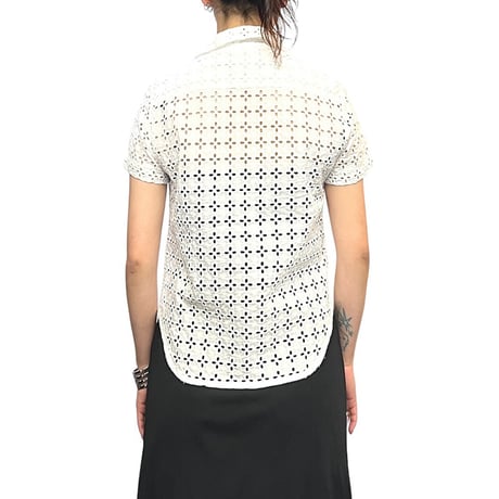 【USED】90's-00's tricot COMME DES GARÇONS CUTWORK EMBROIDERY S/S BLOUSE
