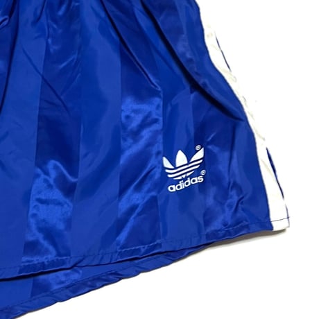 【USED】80's adidas RUNNING POLY SHORTS BLUE MADE IN WEST-GERMANY